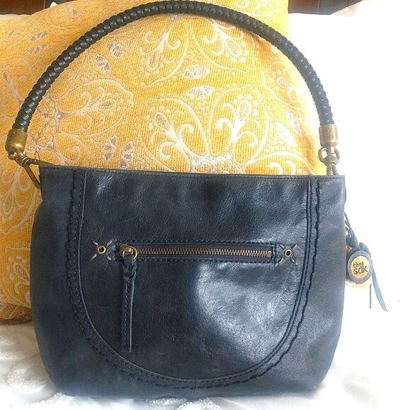 The Sak Indio SmokyBlack Leather Hobo Shoulder Bag - Picture 1 of 16